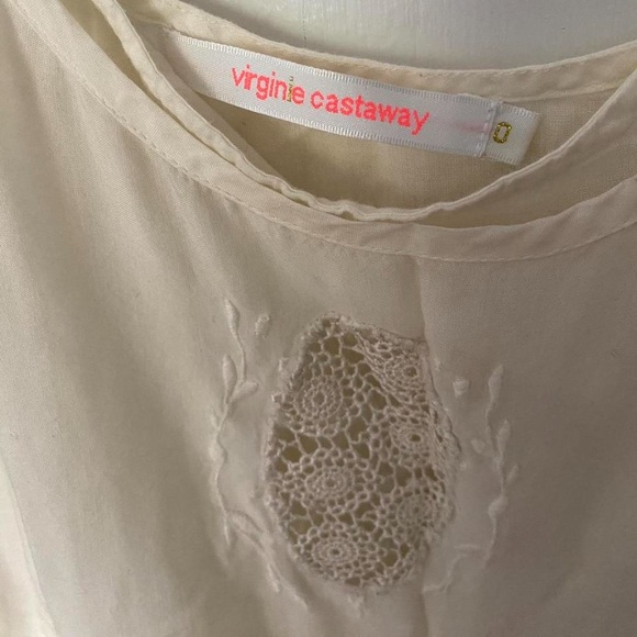 Virginie Castaway two layer slip dress. Size XS. Delicate details - Picture 4 of 4